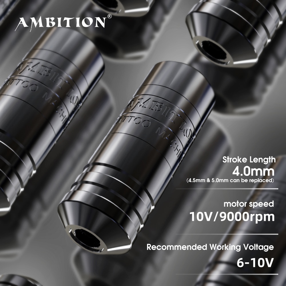 GMK Ambition Torped Short Rotary Tattoo Pen 4.0-4.5-5.0mm Stroke
